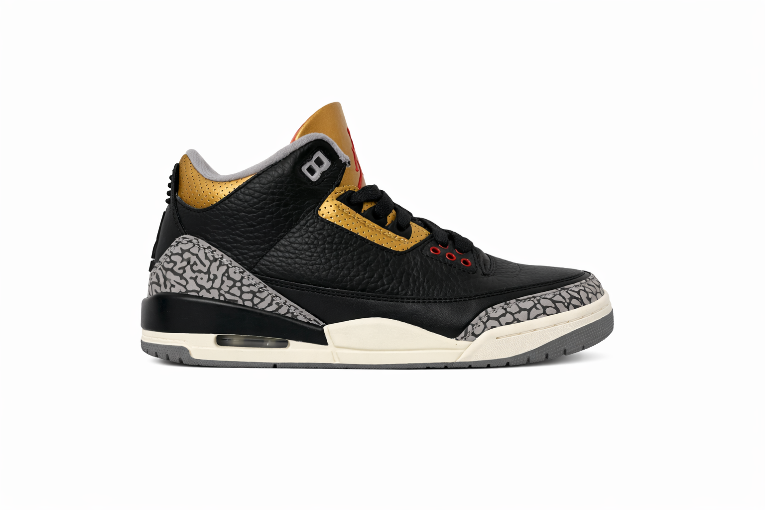 Jordan 3 Black Cement Gold Women's