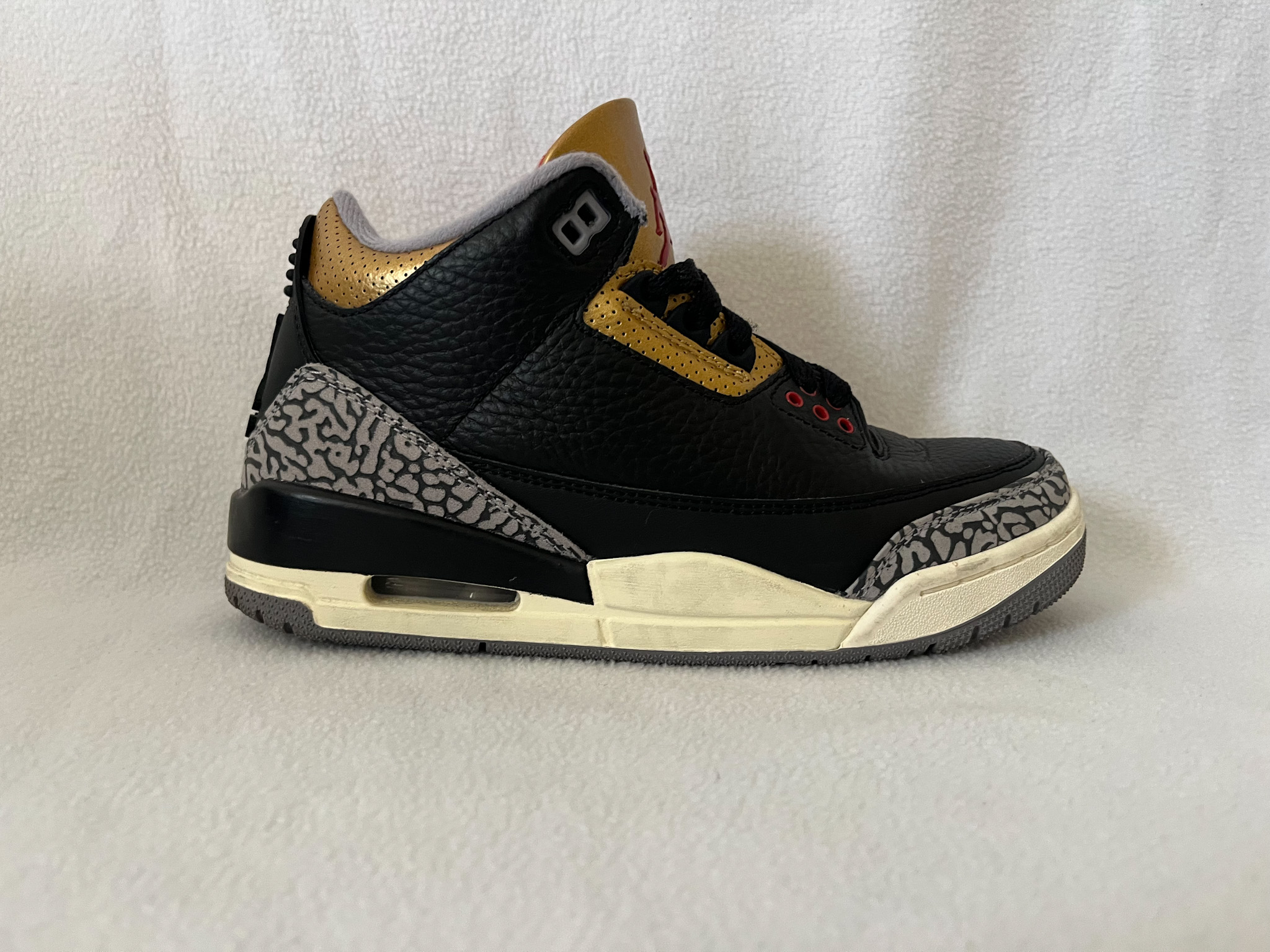 Jordan 3 Black Cement Gold Women's